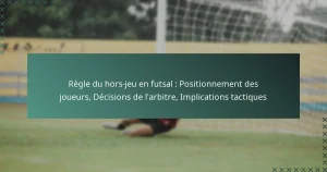 Règle du hors-jeu en futsal : Positionnement des joueurs, Décisions de l’arbitre, Implications tactiques