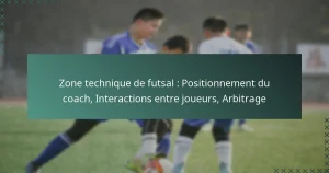 Zone technique de futsal : Positionnement du coach, Interactions entre joueurs, Arbitrage